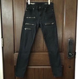 Gap Moto Jeans (Black, 25R)